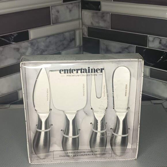 NEW. Prestige 4 Piece Knife Set Cheese - Premium Collection Entertainer Unopened - Picture 4 of 6